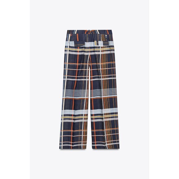 ZARA CHECK TROUSERS ZW COLLECTION - Picture 3 of 4